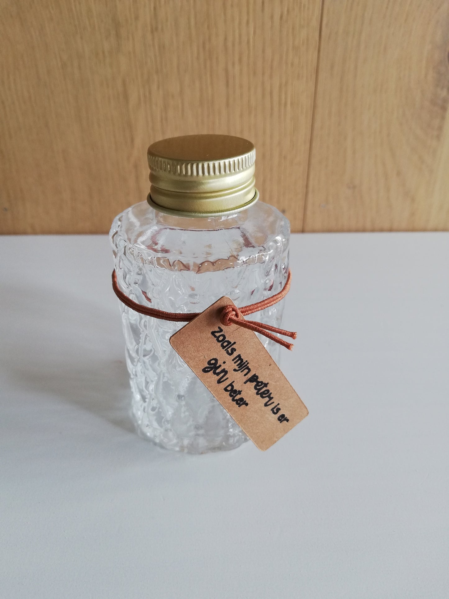 Drankflesje met label