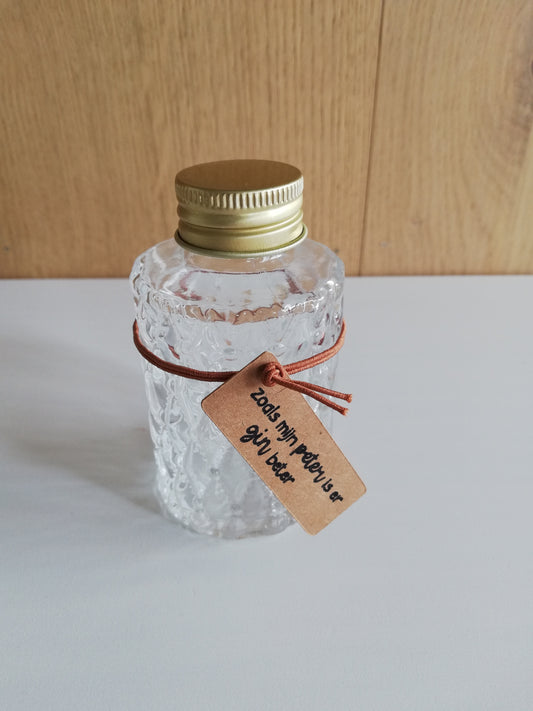 Drankflesje met label
